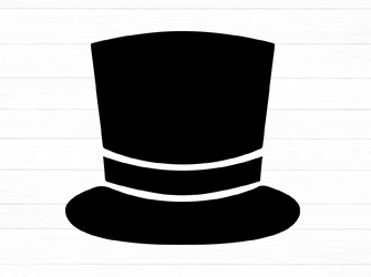 top hat svg cutting file